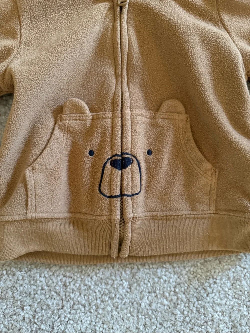 Carter's Tan Fleece Hooded Puffer Jacket
